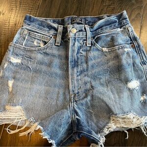 Abercrombie & Fitch Blue Jean Shorts Distressed Vintage Style